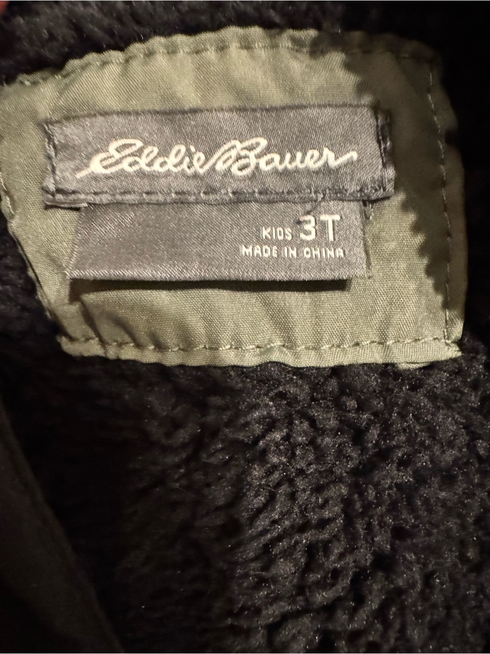 Eddie Bauer Kids Green and Black Hooded Puffer Jacket - Picture 5 of 5